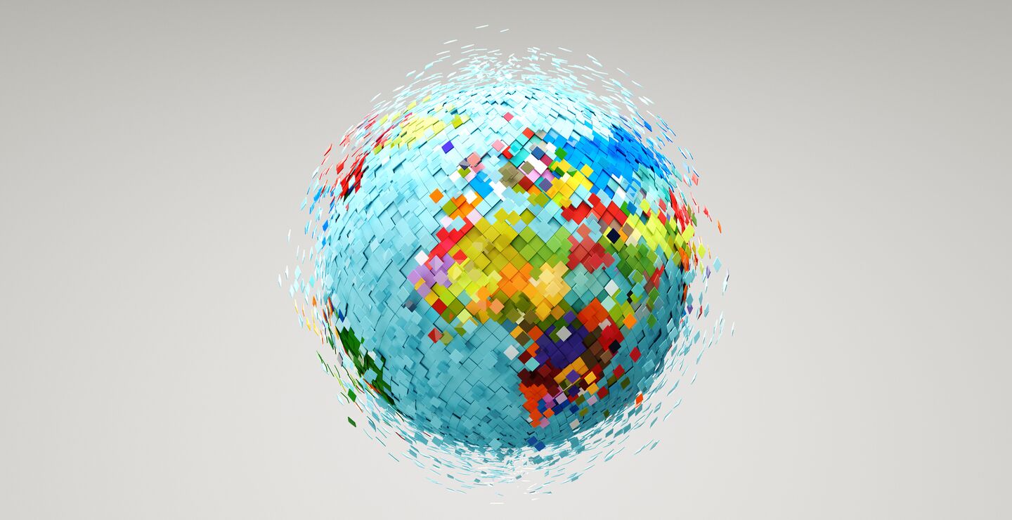 Globe showing Africa