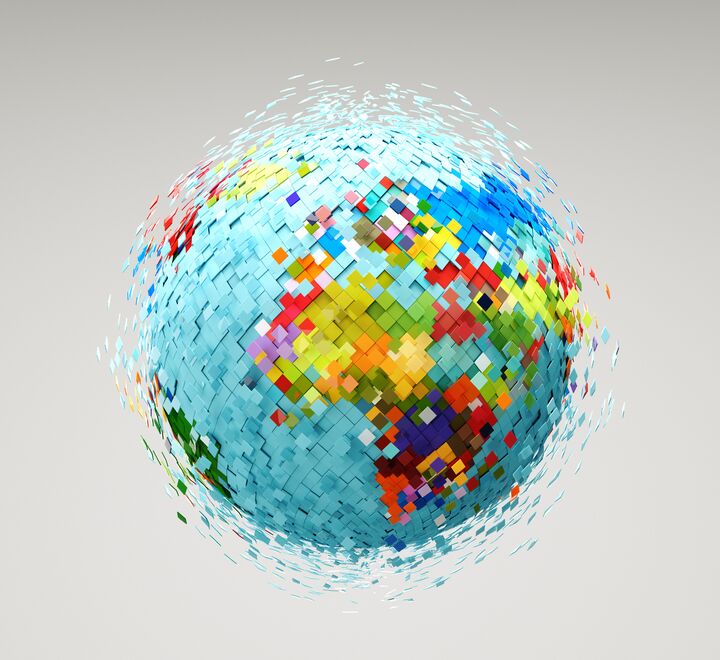 Globe showing Africa