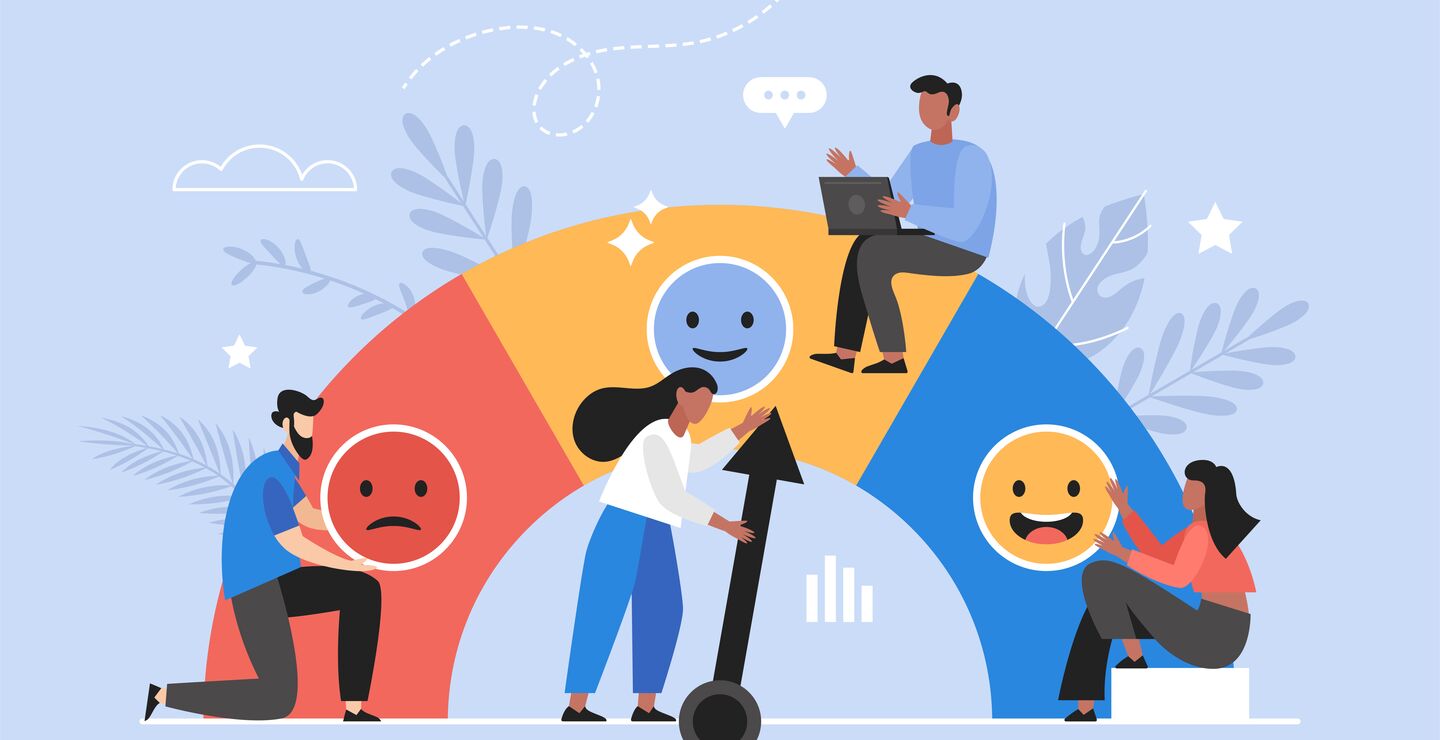 Illustrasjon av positive og negative tilbakemeldinger