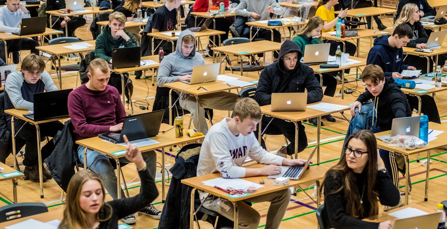 Videregåendeelever som tar eksamen