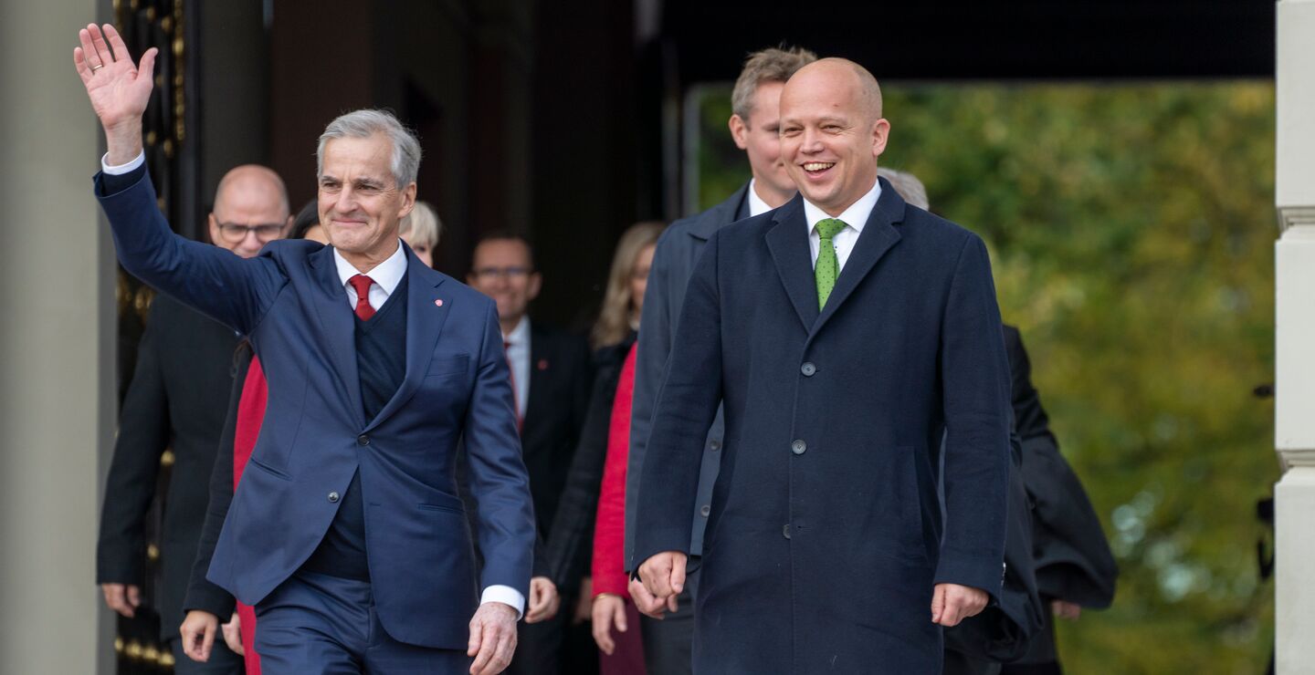 Trygve Slagsvold Vedum og Jonas gahr Støre