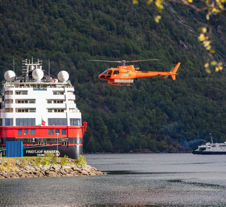 Hurtigruta ship used as hotel ship during the shooting of Mission Impossible 7 in Norway