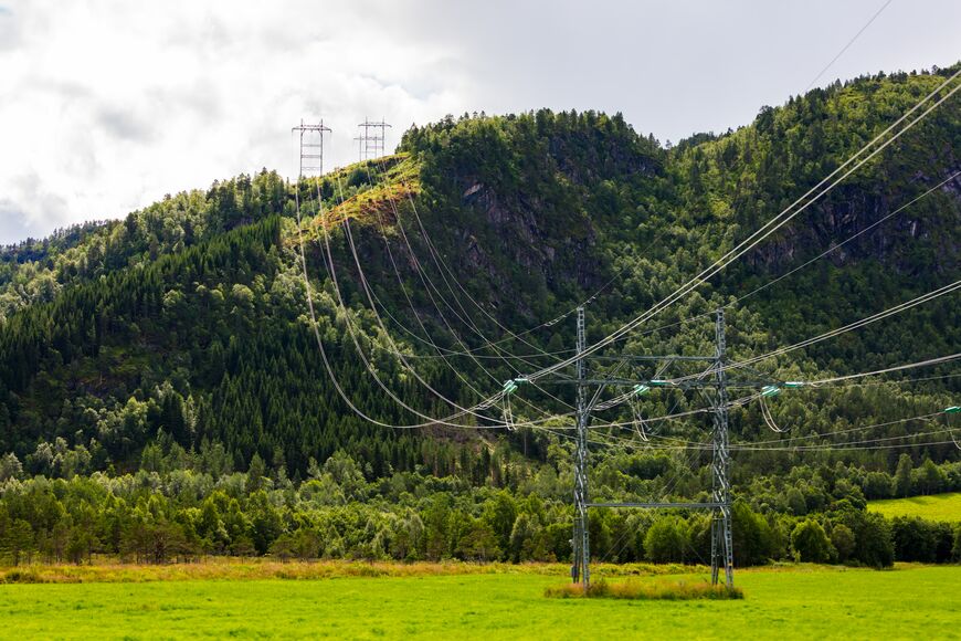 Strømmaster i norsk natur.