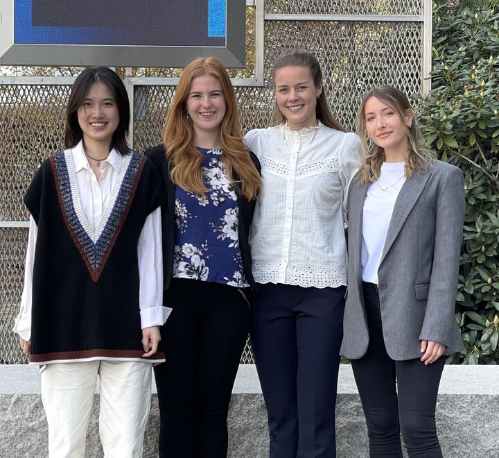 Winner team from left: Tianyi Zhu, Nicolette Conradis, Katarina Ugland and Maria Elena Martelli.