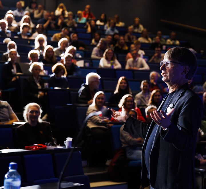 Image of the publicum in an event called "Lederens Verktøykasse" at BI.