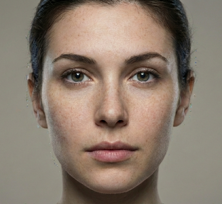 AI generated image of photorealistic female face