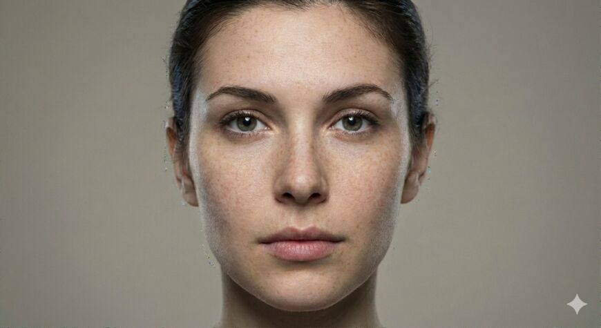 AI generated image of photorealistic female face