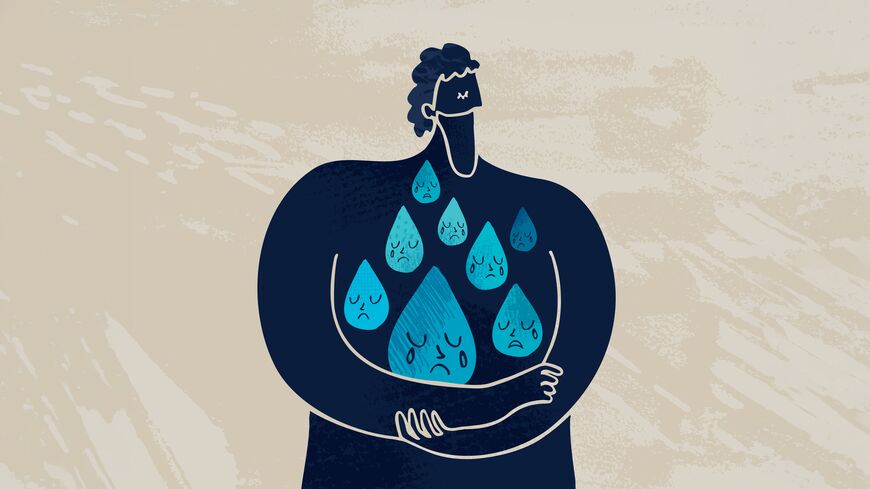 Illustration of person crying
