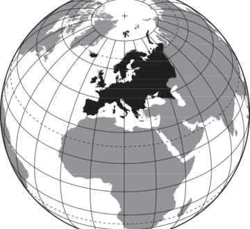 I dag er det stort sett bare vi europeere som tror at vi er spesielt viktige i verden. Om et tiår eller to tror ikke vi det heller, skriver Einar Lie (illustrasjon som viser Europa på en globus).