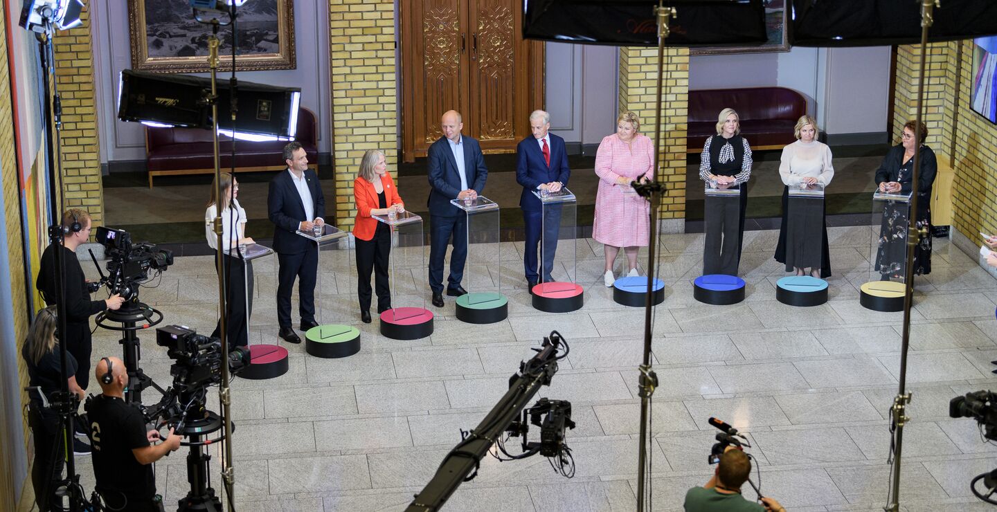 Partilederne under lokalvalget i 2023.