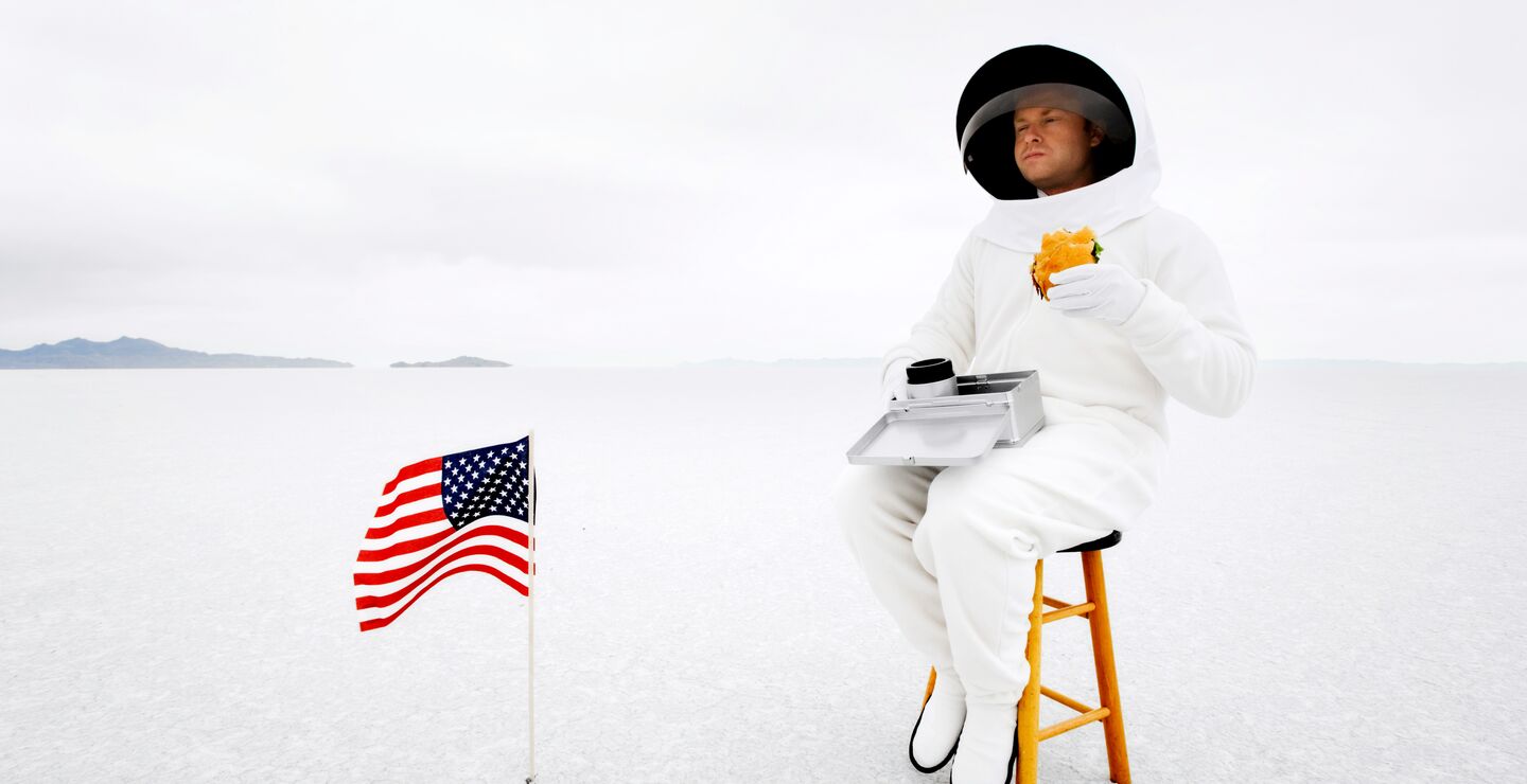 Hva skal astronauter (avbildet) spise i fremtiden?