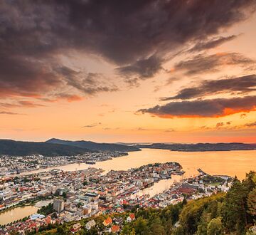 View of Bergen from the height