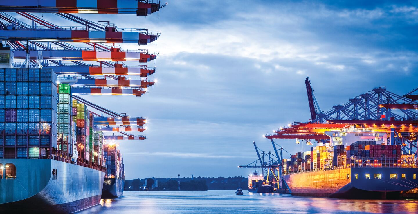 Illustrasjonsbilde av containerhavn