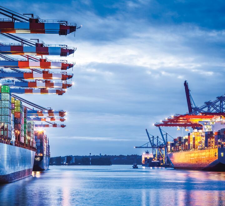 Illustrasjonsbilde av containerhavn
