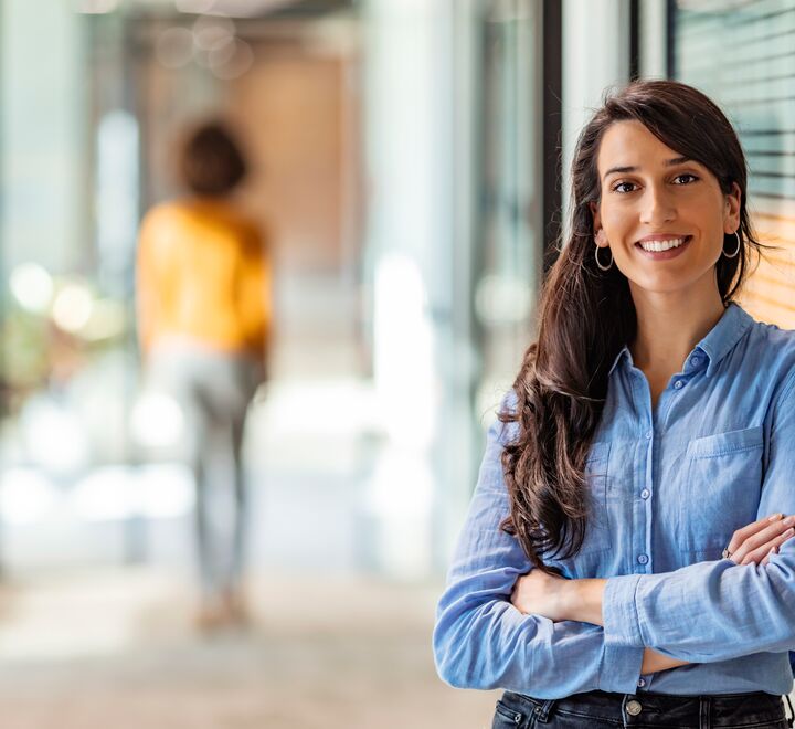 Smiling female student