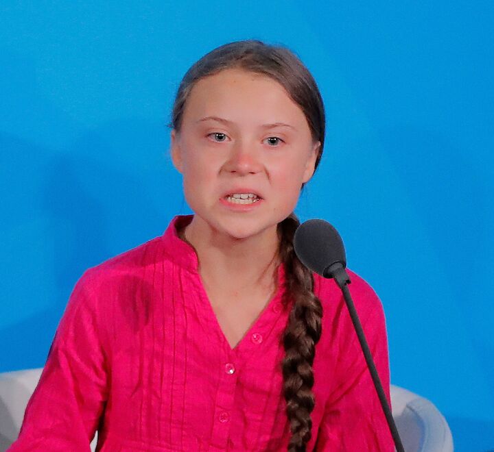 Vi ser en «Gretha Thunberg-effekt» der mediedekning gjenspeiles i kronekursen, skriver Leif Anders Thorsrud. (Foto av Greta Thunberg fra 2019. Foto: Lucas Jackson).