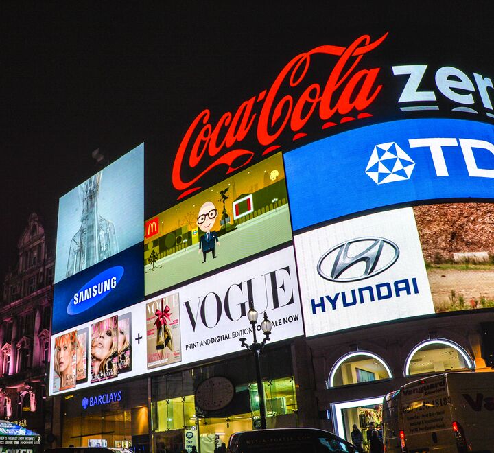 Reklame ved Picadilly Circus i London