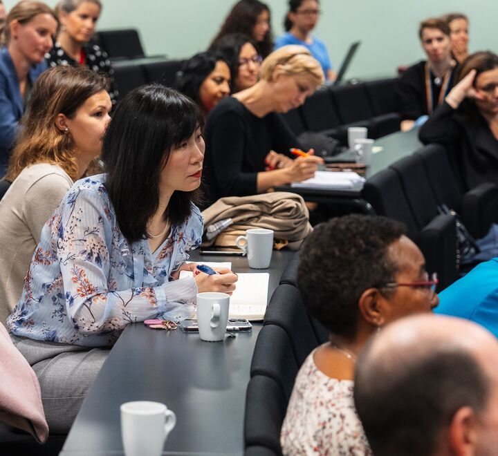 Close up of participants from the audience