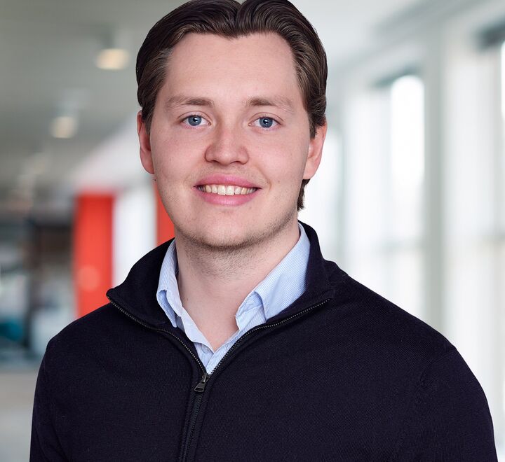 Blå Illustrasjon av en person