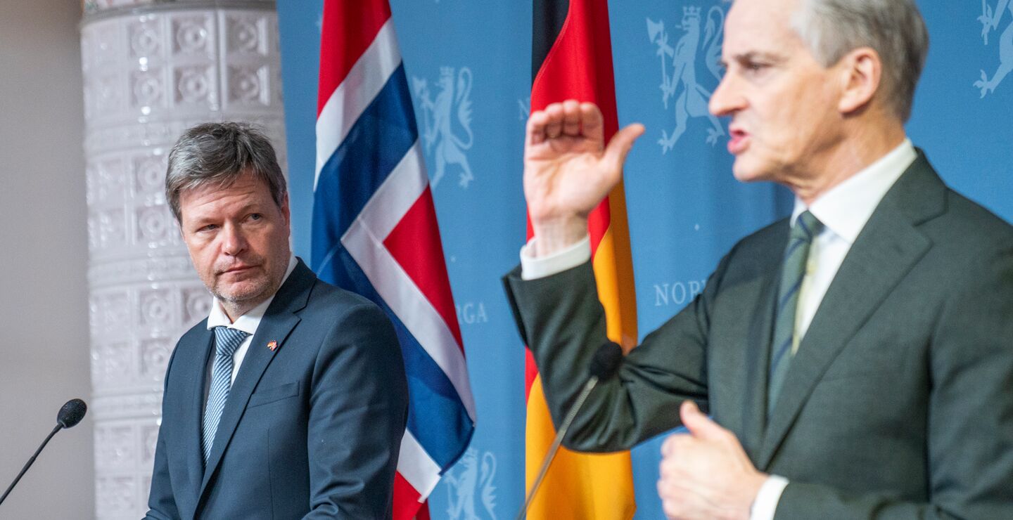 Jonas Gahr Støre og Robert Habeck