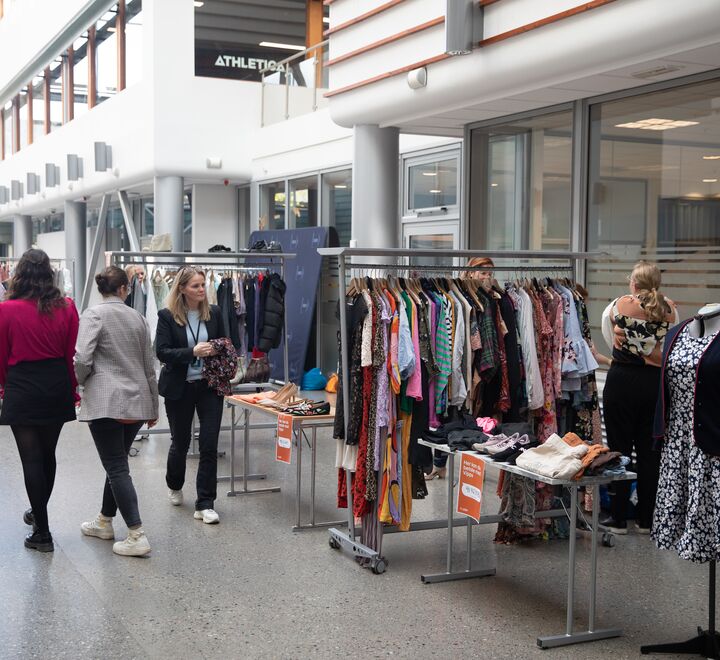 People at the second-hand market in Spring 2024