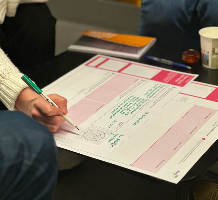 Illustration of a person writing