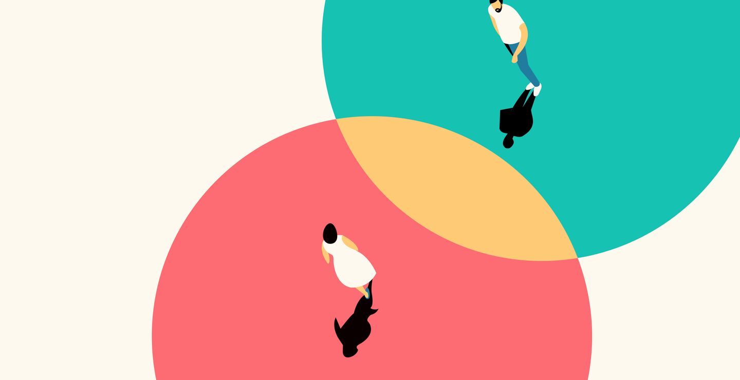 Illustrasjon av to personer som er uenige