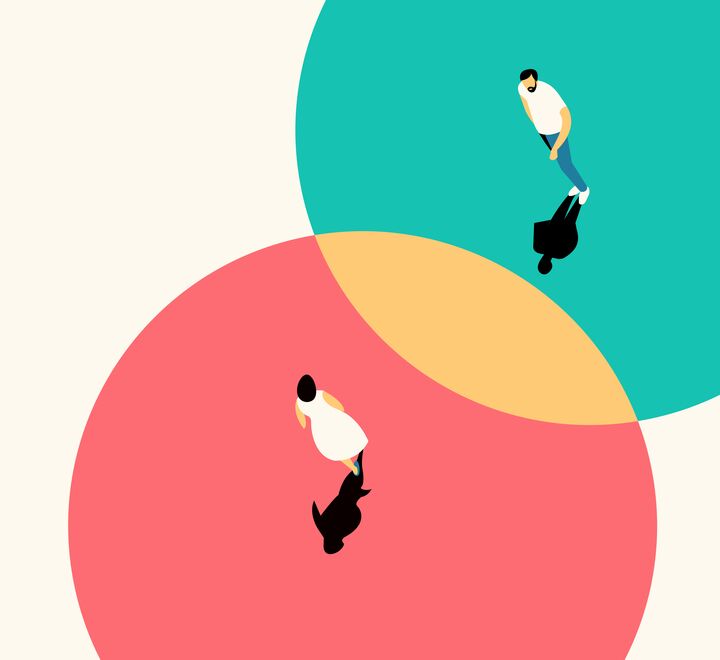 Illustrasjon av to personer som er uenige