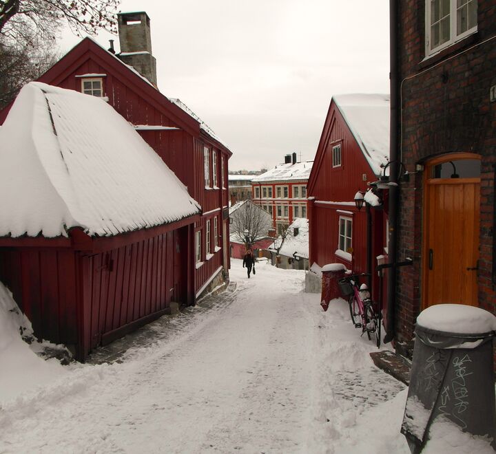 A street in Oslo in the winter 