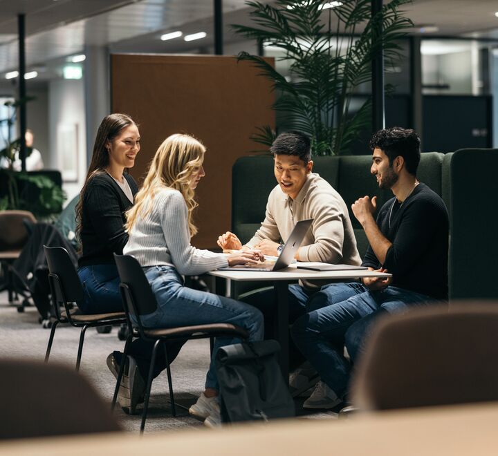 Group of students at campus Oslo
