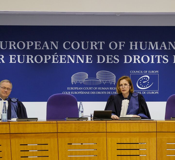 Dommere ved den Europeiske menneskerettighetsdomstolen under sak mot Sveits