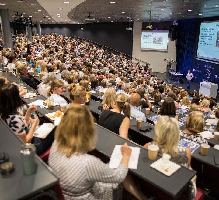 Rektor Inge Jan Henjesand snakker under et seminar