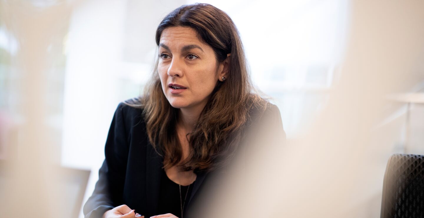 Cristina Zgherea som snakker