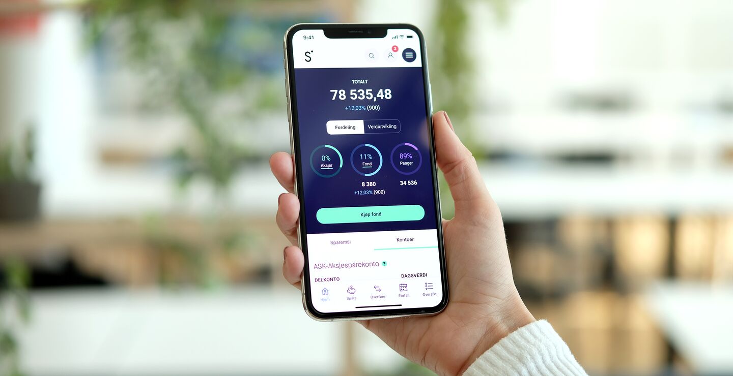 Sbanken applikasjon på mobil