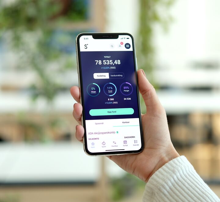 Sbanken applikasjon på mobil