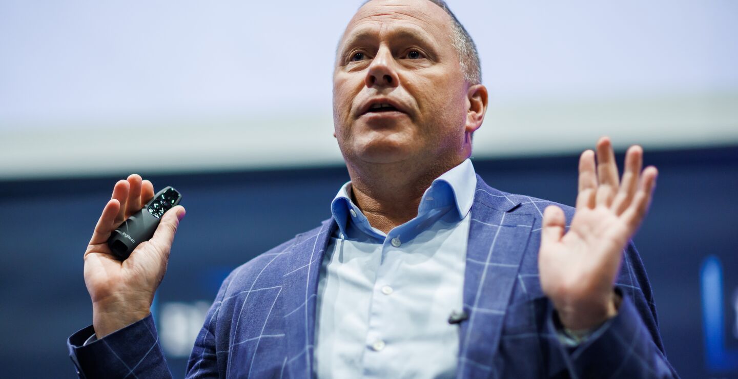 Direktør for oljefondet Nicolai Tangen, her avbildet på et besøk ved BI