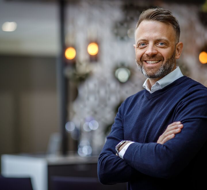 Man smiling at camera