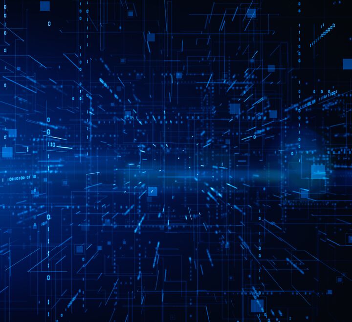 Digital image. Blue colours.