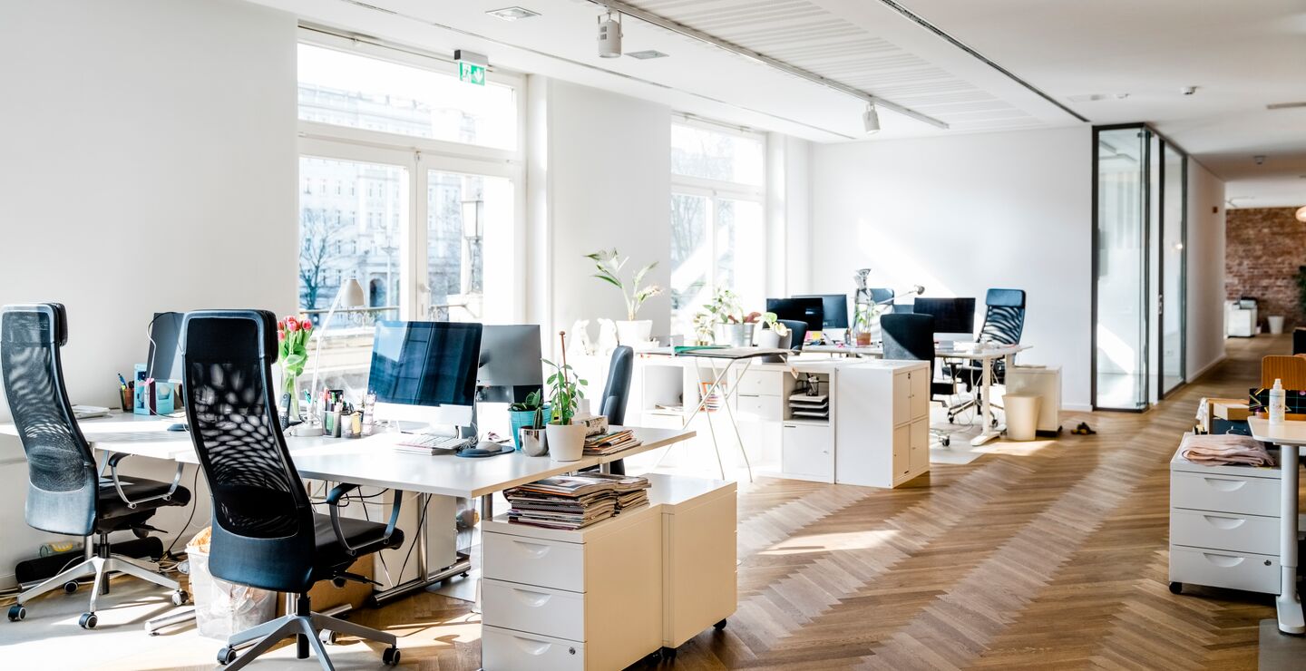 A modern open plan office space