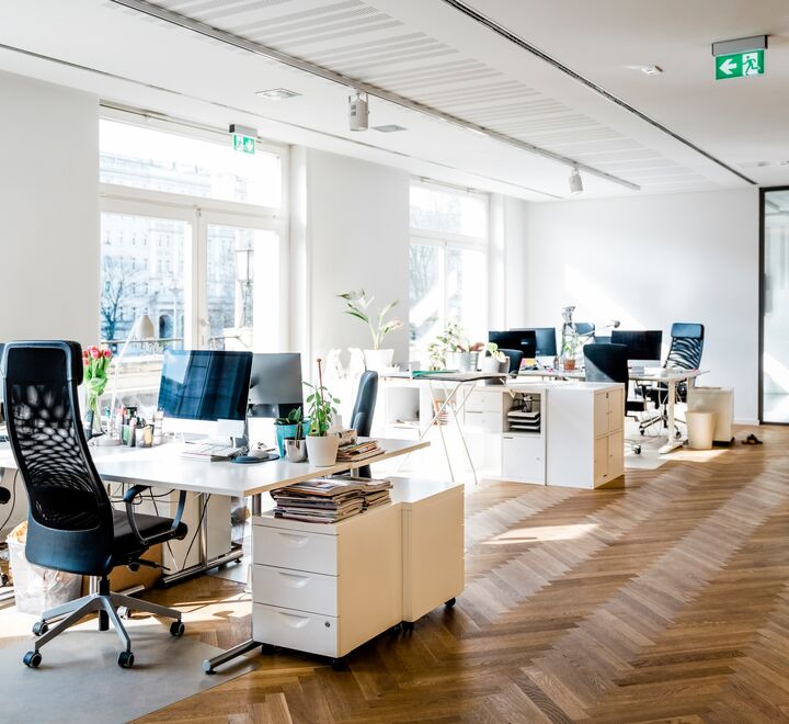A modern open plan office space