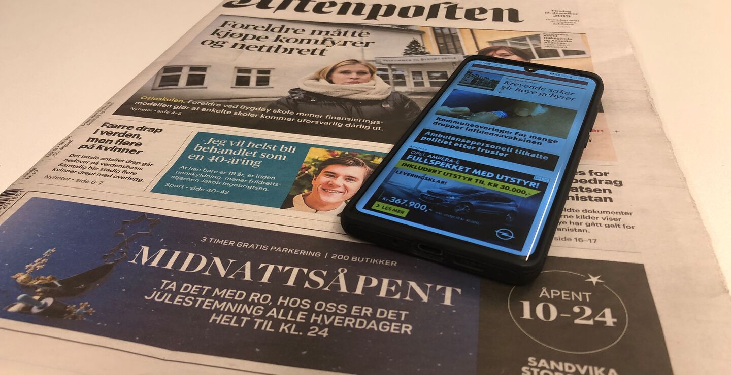 En fjerdedel av norske kommuner har svak mediedekning. Det er ingen tvil om at mediemangfoldet i Norge er truet», skriver Erik Wilberg. (Illustrasjonfoto)