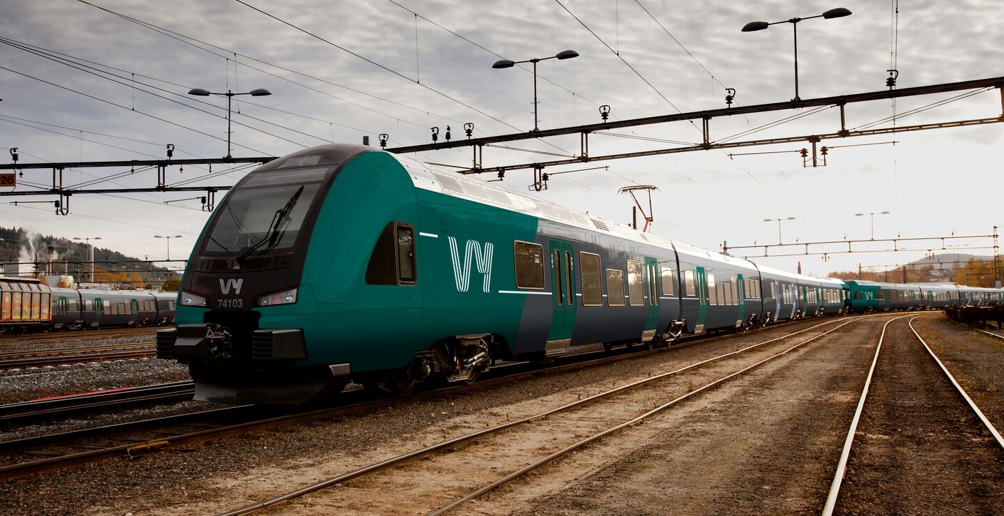 Bilde av et grønt VY-tog