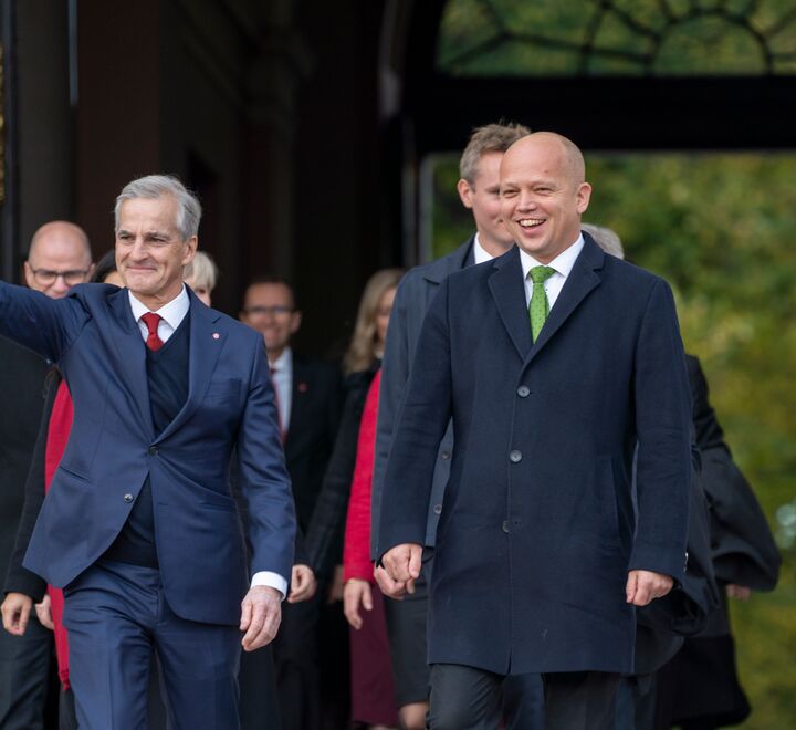 Trygve Slagsvold Vedum og Jonas Gahr Støre