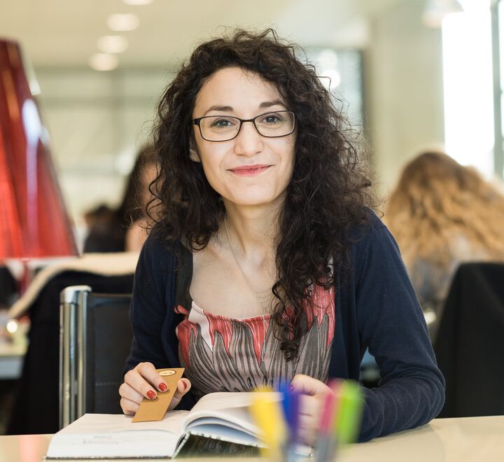 Smiling female student