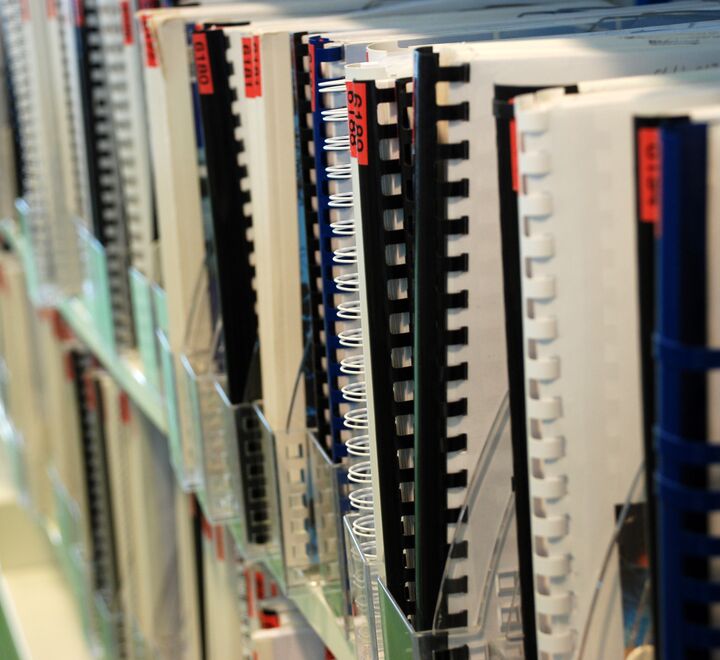 Documents in a shelf