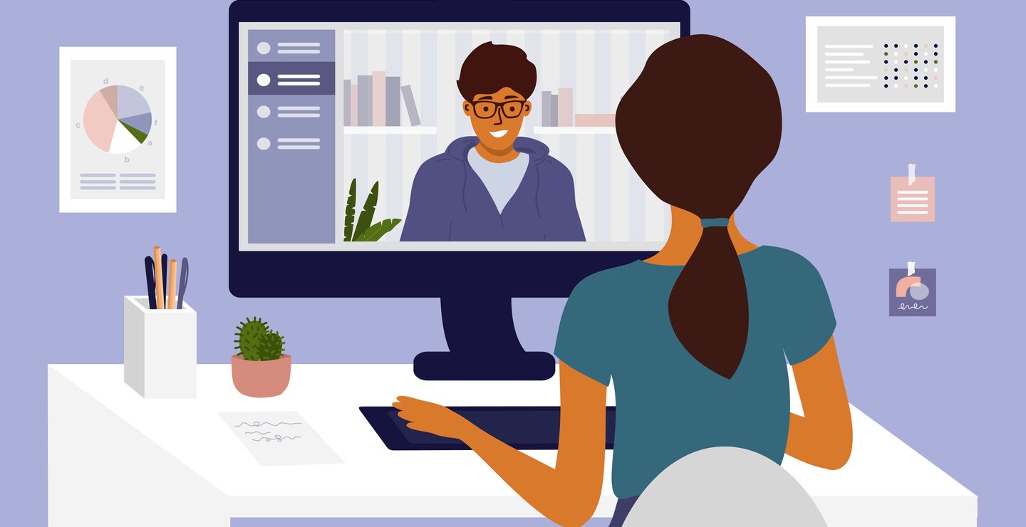 A person in a digital job interview