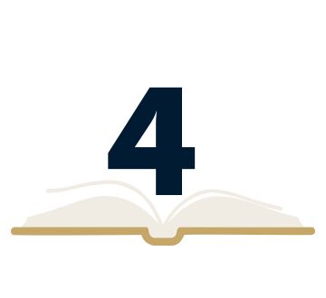Bilde med nummeret 4 og en bokillustrasjon