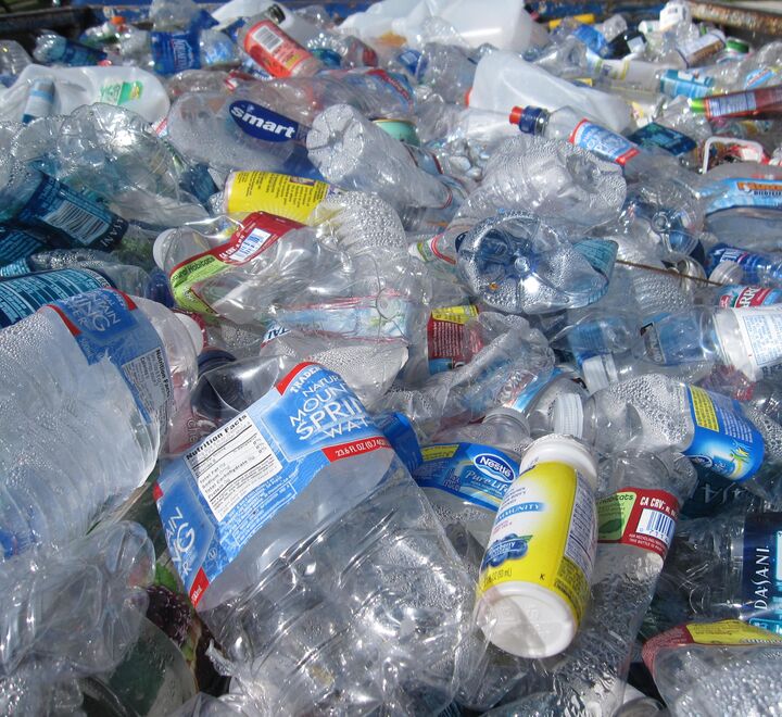 Plastic bottles ready for recyling