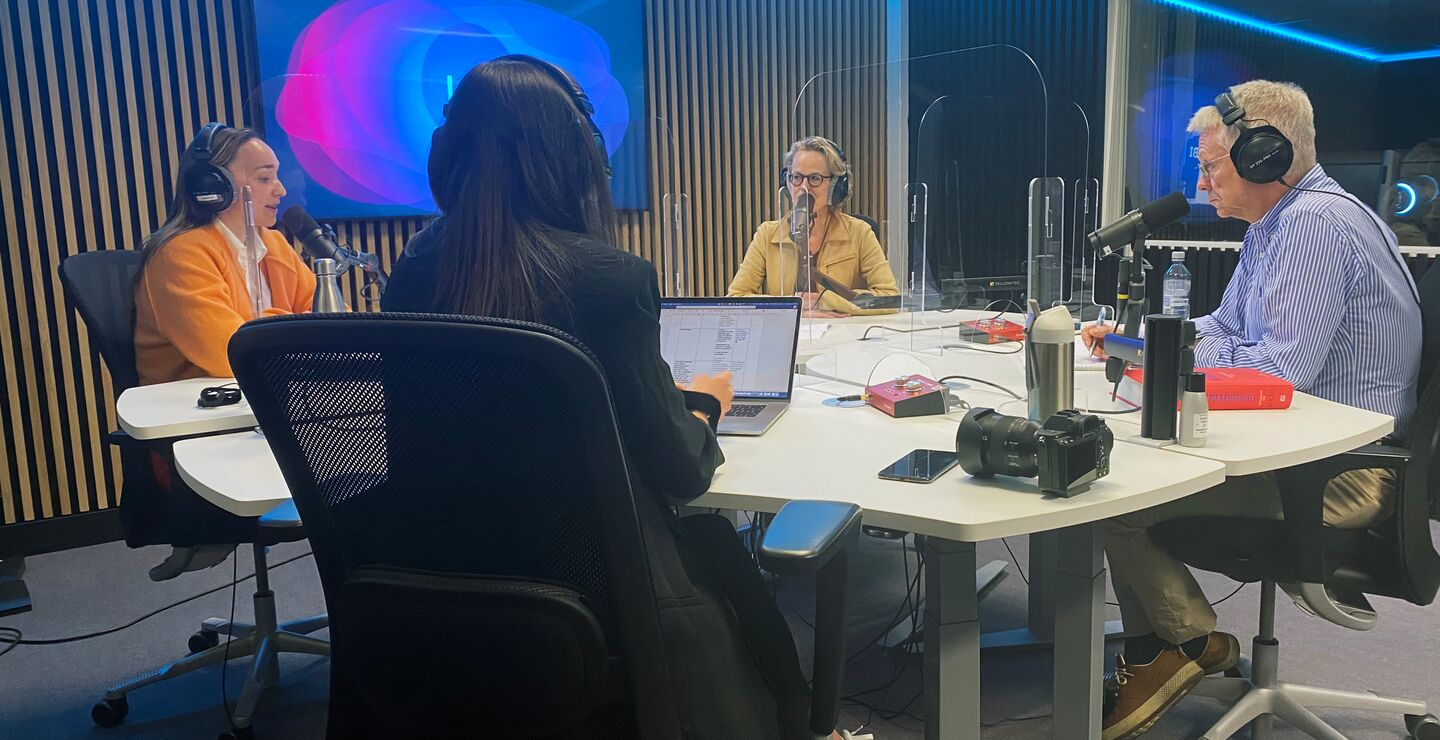 Innspilling i podkaststudio