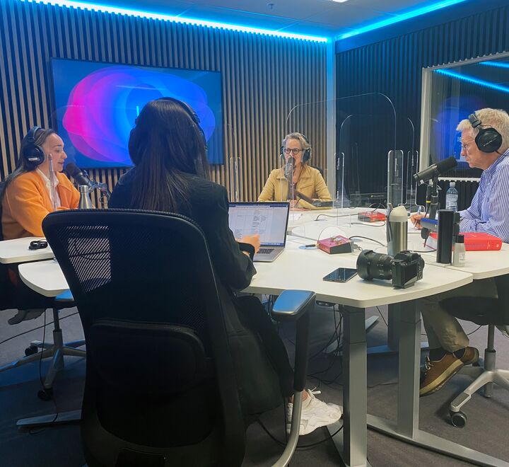 Innspilling i podkaststudio